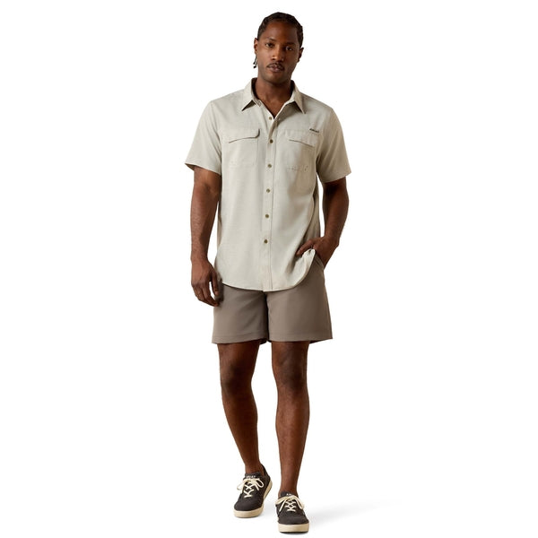 ARIAT VENTTEK OUTBOUND FITTED Burnt Olive- MENS SHIRT - 10071762