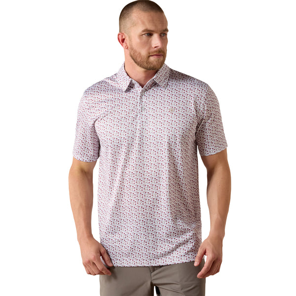 Ariat All Over Polo -10071497 White Island Mini Print