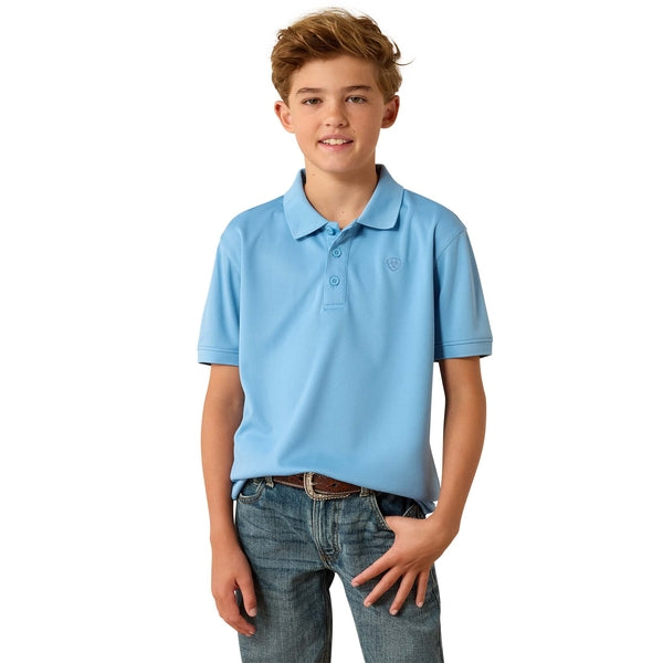 Boy's ARIAT TEK POLO Blissful Blue - 10071422