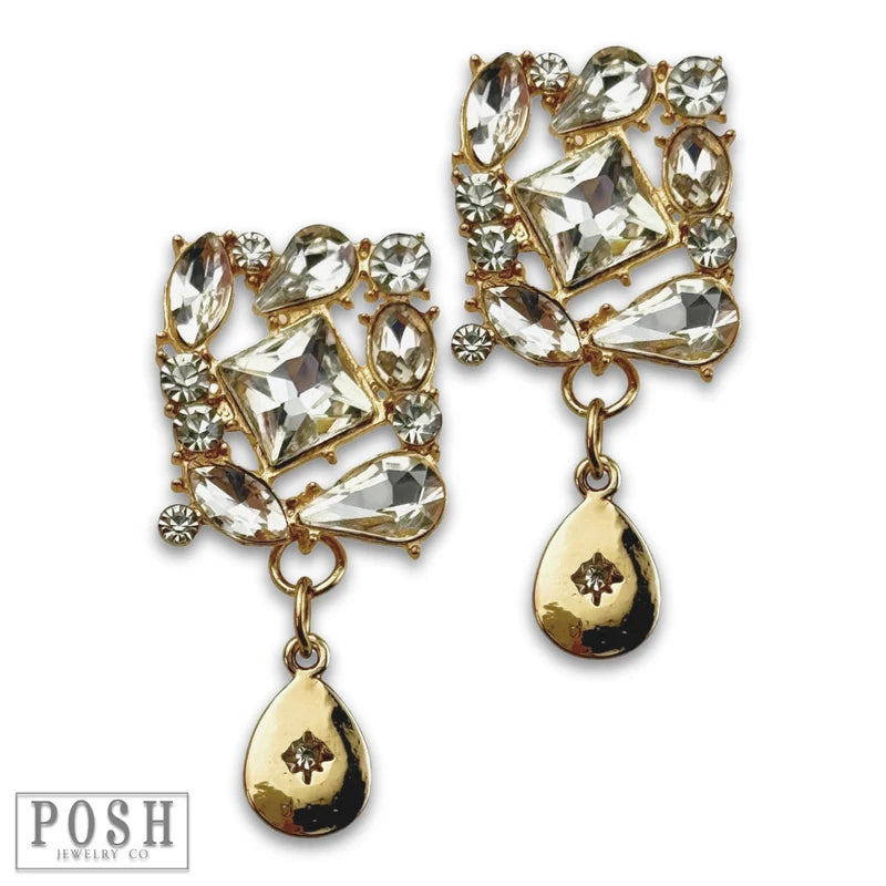 Rhinestone cocktail earrings