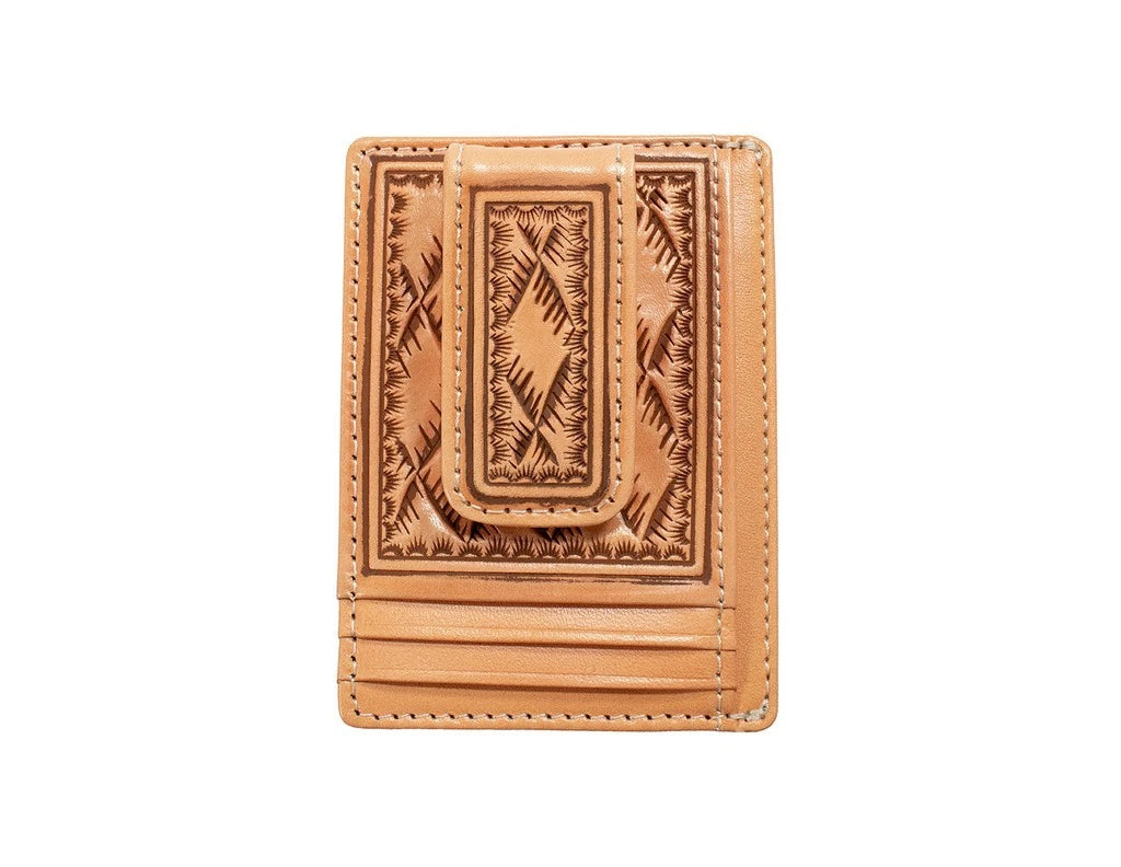 Nocona Western Wallet Mens Money Clip Basketweave Natural N500051148
