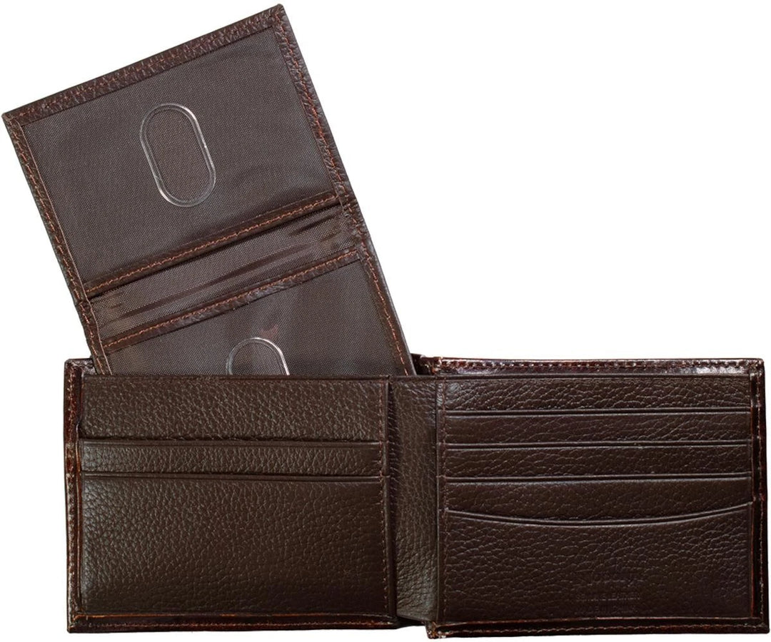 Nocona Western Mens Wallet Bifold Leather Embossed Floral Brown-N500051402