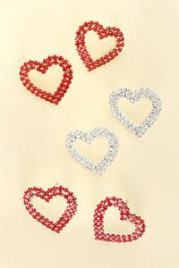 VALENTINE'S DAY HEART PAVE DROP EARRINGS