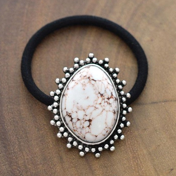 Western Turquoise Pony Tail Hair Tie