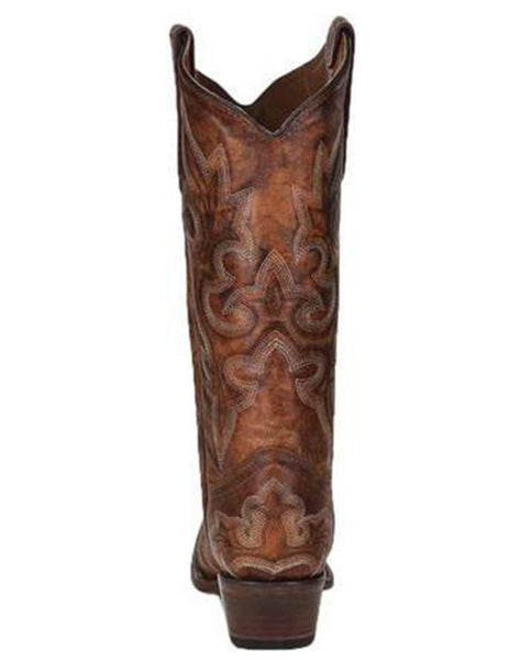 WOMEN'S TAN EMBROIDERY WESTERN BOOTS - SNIP TOE Circle G by Corral- L5780