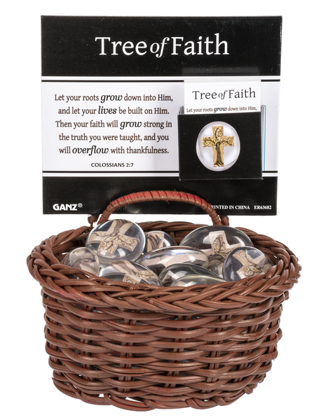 Tree of Faith Charms in a Basket