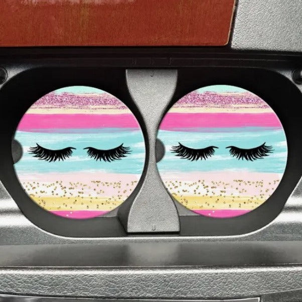 Eyelashes Car Coasters