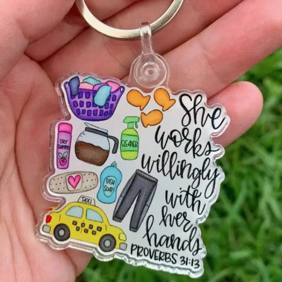 Stay At Home Mom Acrylic Keychain