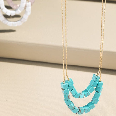 Double Layered Cube Necklace