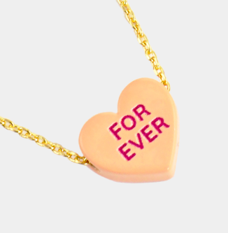 HEART PENDANT NECKLACE W MESSAGE