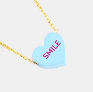 HEART PENDANT NECKLACE W MESSAGE