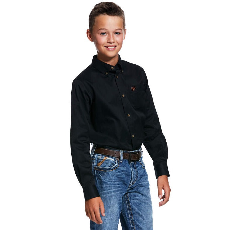 Ariat Boys Solid Twill Classic Fit Shirt-10030162