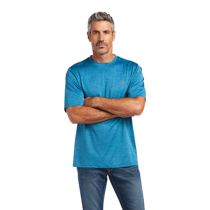 Fluid Teal Mens Charger Shield T-Shirt