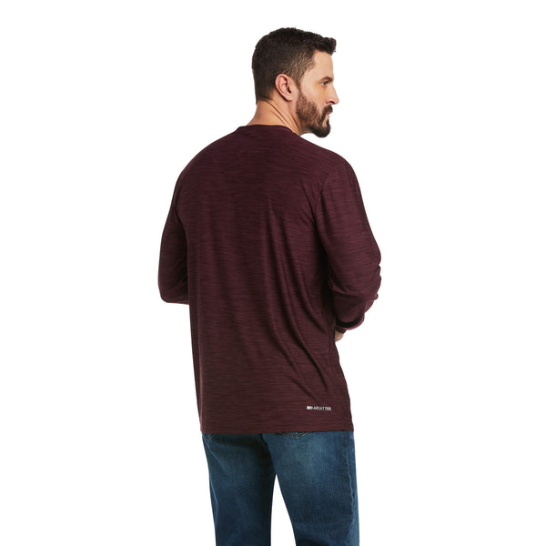 MEN'S 10041001 Charger Ariat T-Shirt- Malbec Heather