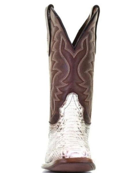 CIRCLE G MEN'S EXOTIC PYTHON SKIN WESTERN BOOTS - SQUARE TOE