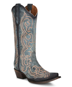Women's Blue Jean Embroidery & Triad Boots Circle G- L5869