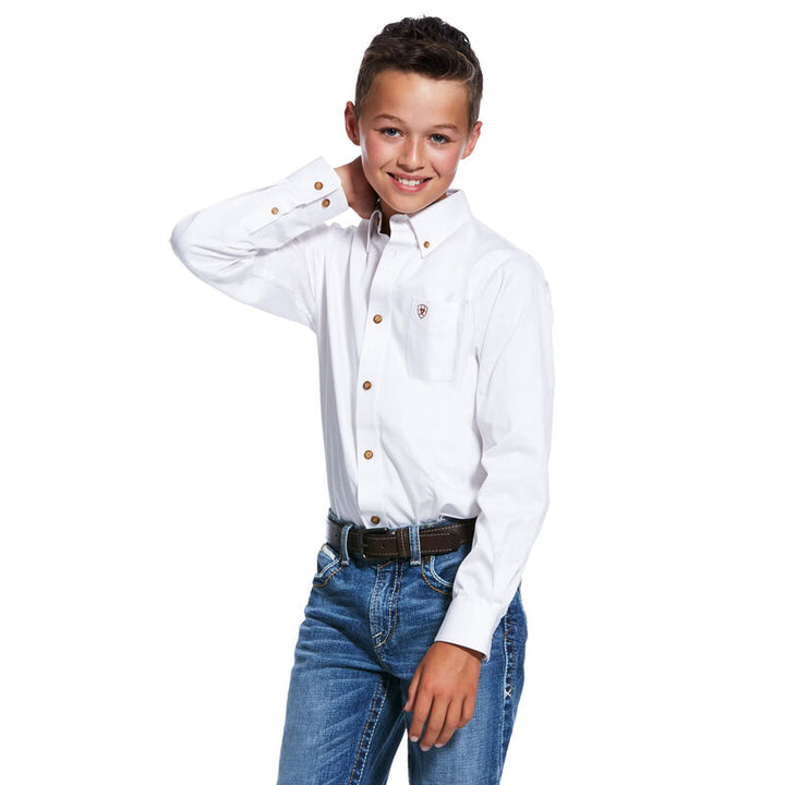 Ariat Boys Solid Twill Classic Fit Shirt-10030162