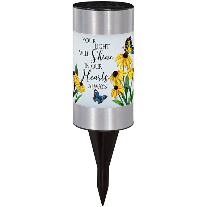 In Our Hearts Memorial Solar Garden Stake