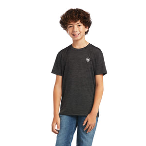 Boys Charger Patriotic Tee- Charcoal