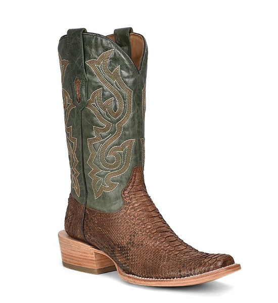 A4287 Men's Corral Python Embroidered Performance Western Boot