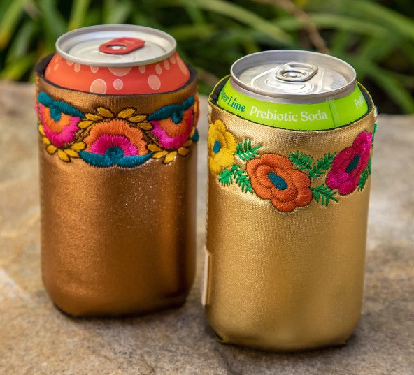 Embroidered Drink Cozie Set