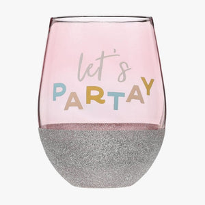 Let’s Partay Birthday Wine Glass