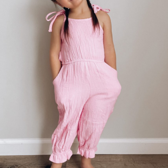 Hayden Tie-Strap Bubble Jumpsuit by Baily's Blossoms