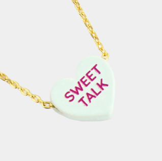 HEART PENDANT NECKLACE W MESSAGE