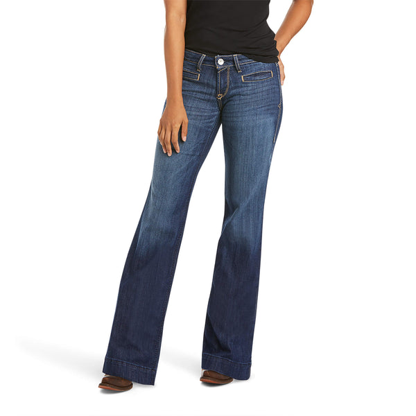 Trouser Mid Rise Stretch Lucy Wide Leg Jean