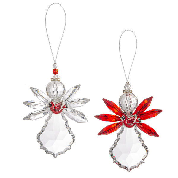 Cardinal Angel Ornaments- Crystal Expressions