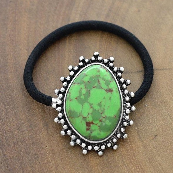 Western Turquoise Pony Tail Hair Tie