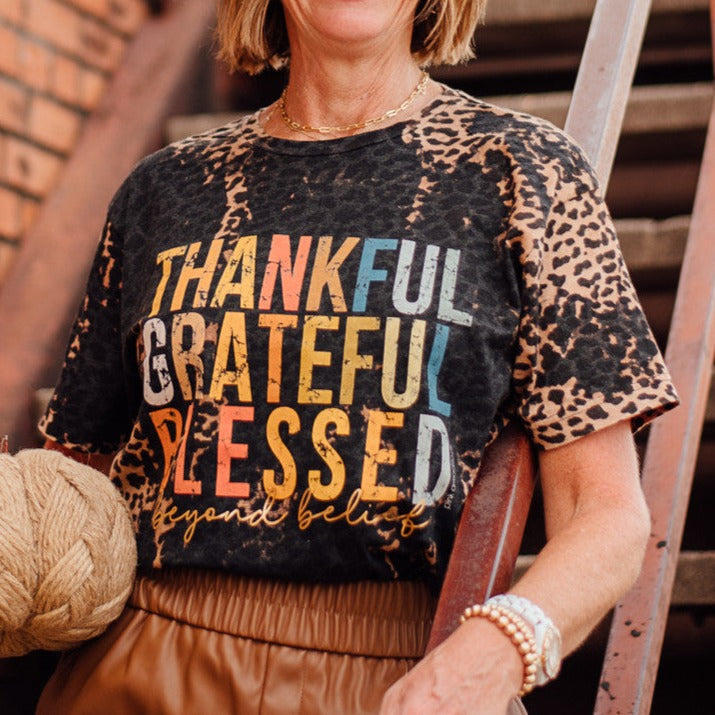 Thankful Grateful Blessed Tee – Beyond Blessed Boutique
