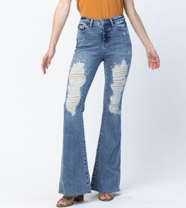 Judy Blue Trouser Distressed Flare