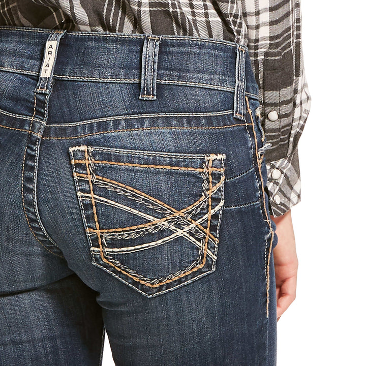 WOMEN'S 10025286 R.E.A.L. Mid Rise Stretch Entwined Festival Boot Cut Jean