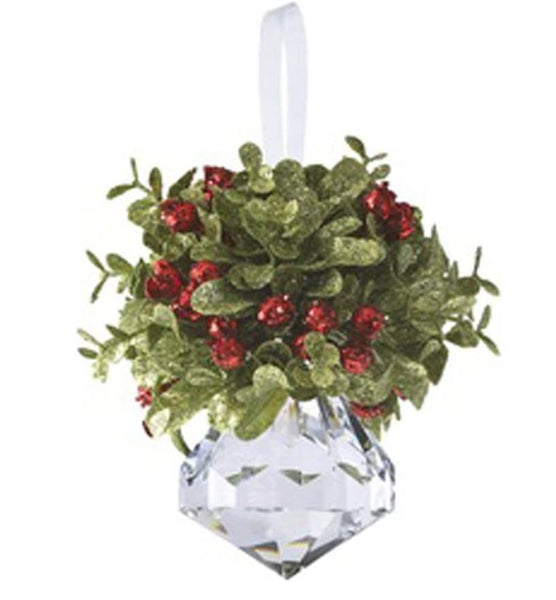 Kissing Krystals Christmas Teeny Mistletoe Jewel Ornament KK235
