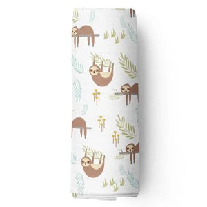 Sloth Bamboo Swaddle Blanket