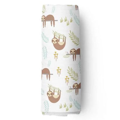 Sloth Bamboo Swaddle Blanket