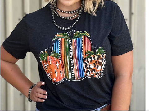 Callie Ann Stelter Serape Pumpkins Tee