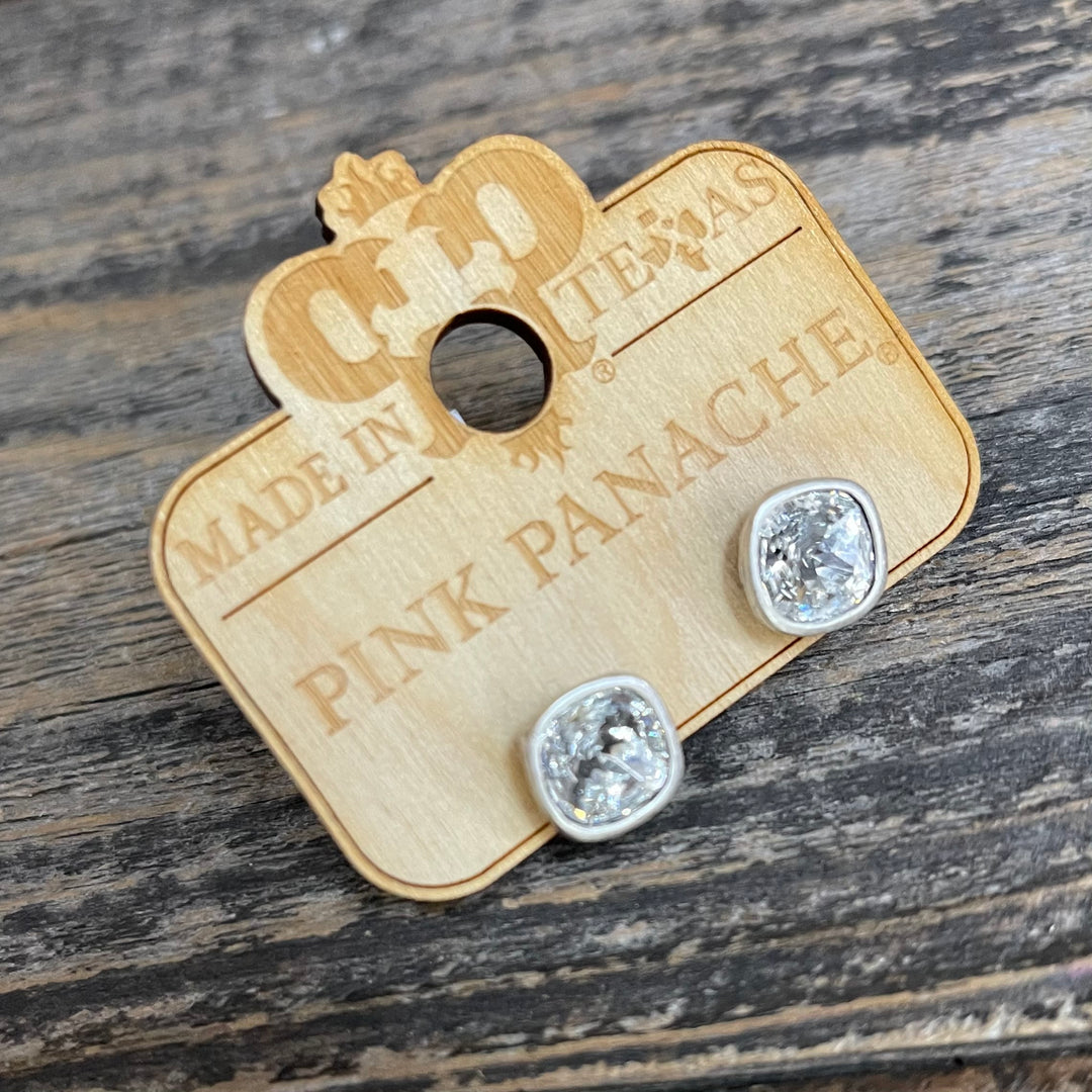 E-540 8mm Cushion Cut Earrings