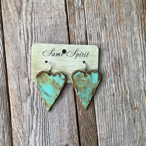 Turquoise with Golden Edge Heart