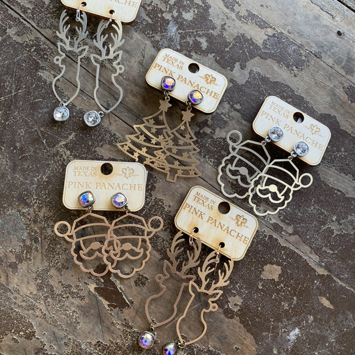 Tiny Cushion Cut Earrings Christmas Collection