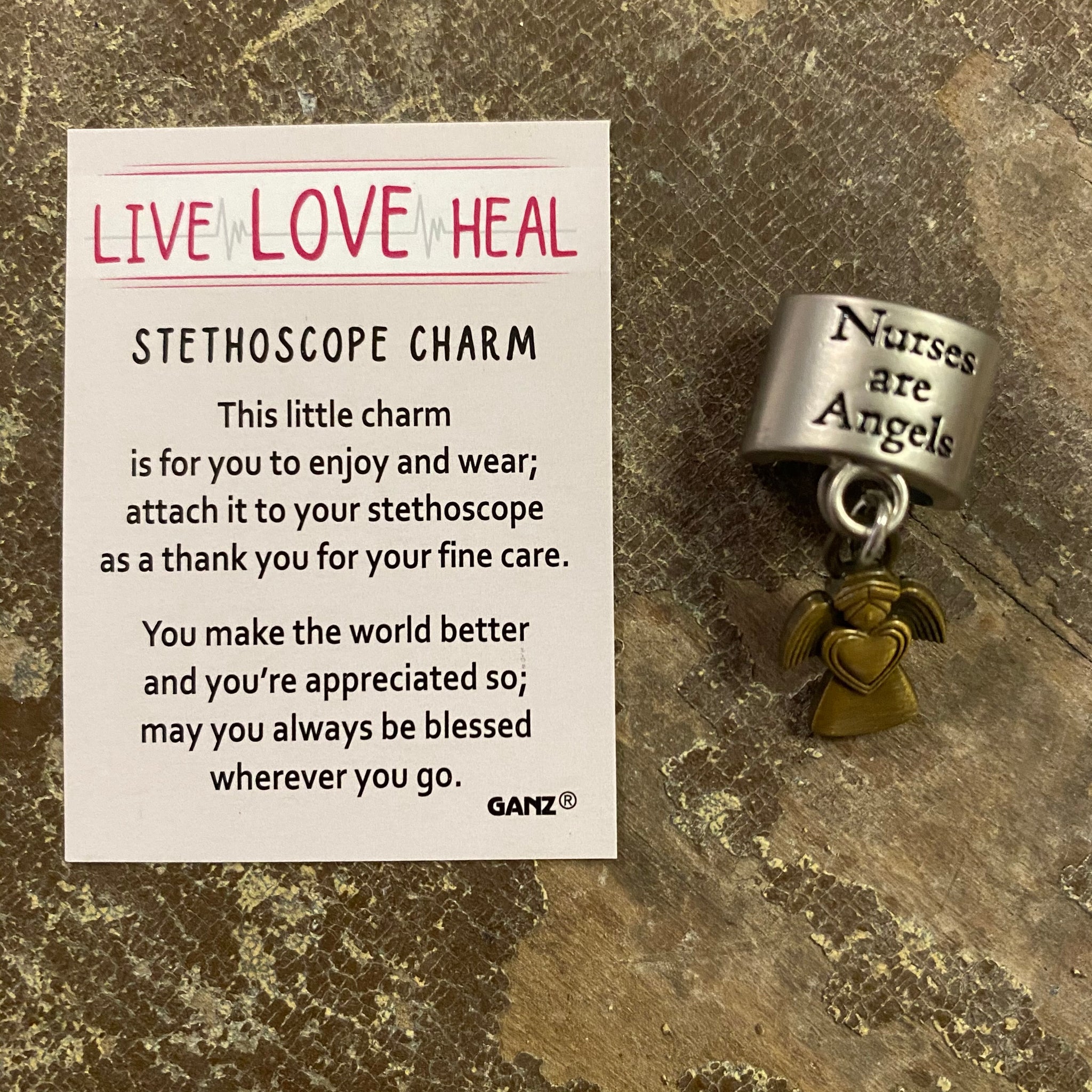 Live Love Heal Stethoscope Charm