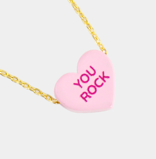 HEART PENDANT NECKLACE W MESSAGE