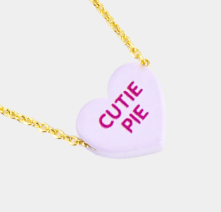 HEART PENDANT NECKLACE W MESSAGE
