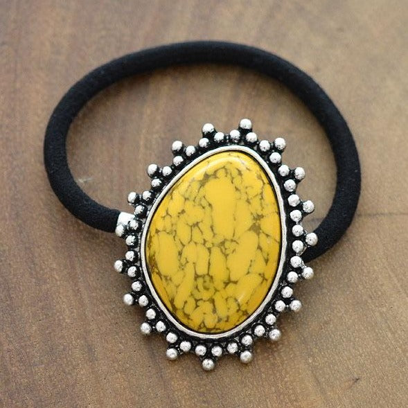 Western Turquoise Pony Tail Hair Tie